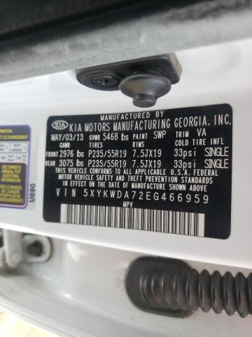 Photo 10 from auction – 2014 KIA SORENTO SX with VIN 5XYKWDA72EG466959
