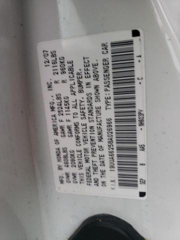 Photo 10 from auction – 2008 ACURA TL with VIN 19UUA66258A026966