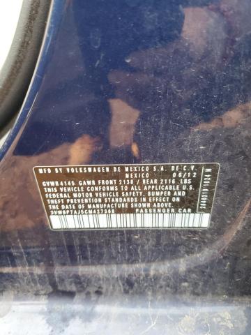 Photo 10 from auction – 2012 VOLKSWAGEN JETTA SE with VIN 3VWBP7AJ5CM427368