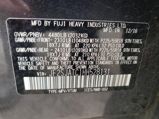 Photo 10 from auction – 2017 SUBARU FORESTER 2 with VIN JF2SJATC1HH528131