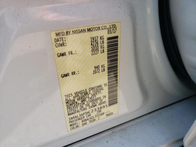 Photo 10 from auction – 2017 NISSAN ALTIMA 2.5 with VIN 1N4AL3AP3HC233895