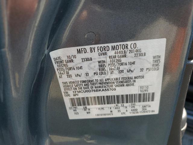 Photo 10 from auction – 2011 FORD ESCAPE XLT with VIN 1FMCU0D76BKA55709