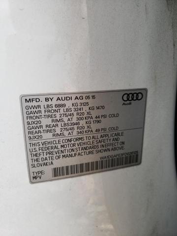 Photo 10 from auction – 2015 AUDI Q7 PRESTIG with VIN WA1DGAFE3FD026125