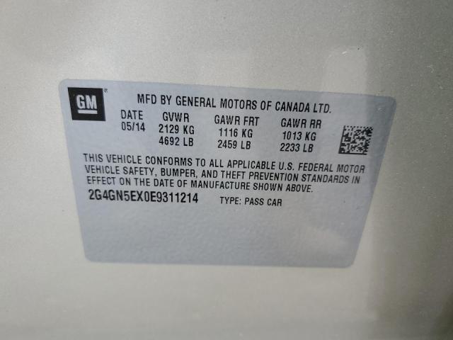 Photo 10 from auction – 2014 BUICK REGAL PREM with VIN 2G4GN5EX0E9311214