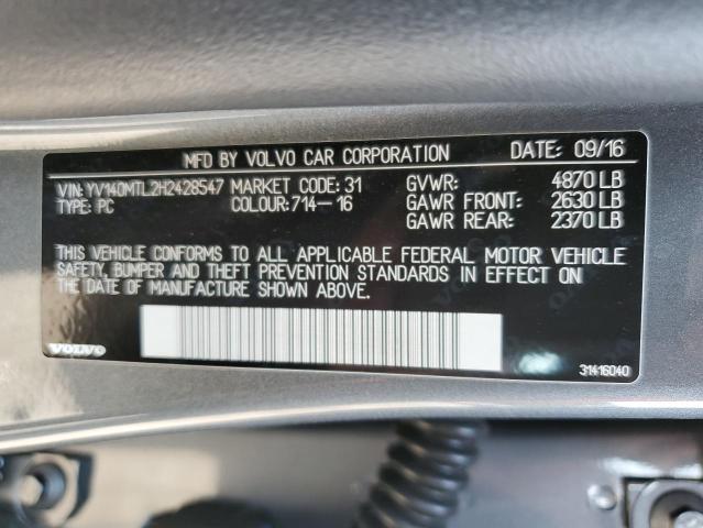 Photo 10 from auction – 2017 VOLVO S60 DYNAMI with VIN YV140MTL2H2428547
