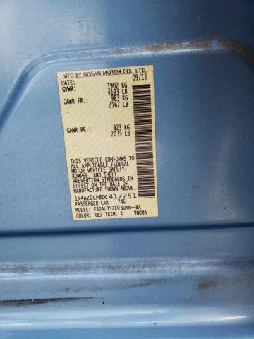 Photo 10 from auction – 2013 NISSAN LEAF S with VIN 1N4AZ0CP8DC417251