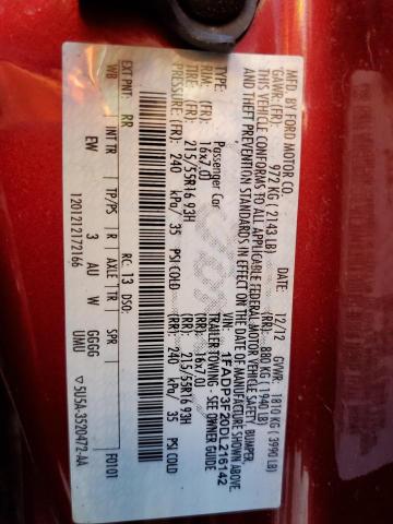 Photo 10 from auction – 2013 FORD FOCUS SE with VIN 1FADP3F20DL216142