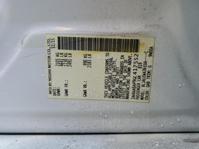 Photo 10 from auction – 2016 NISSAN MAXIMA 3.5 with VIN 1N4AA6AP9GC417552