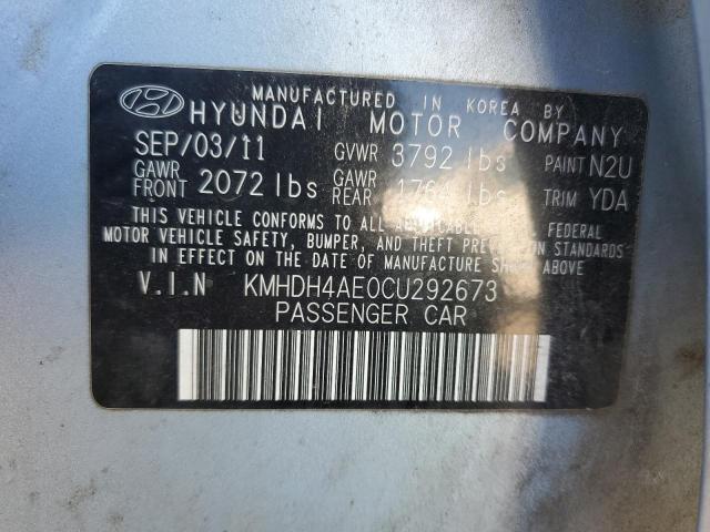 Photo 10 from auction – 2012 HYUNDAI ELANTRA GL with VIN KMHDH4AE0CU292673