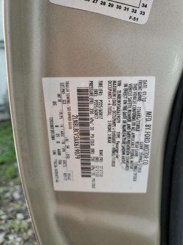 Photo 10 from auction – 2010 LINCOLN TOWN CAR S with VIN 2LNBL8CV3AX619079