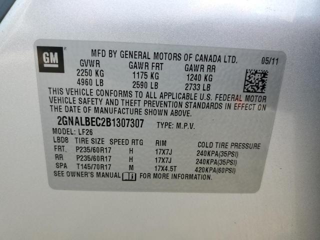 Photo 10 from auction – 2011 CHEVROLET EQUINOX LS with VIN 2GNALBEC2B1307307