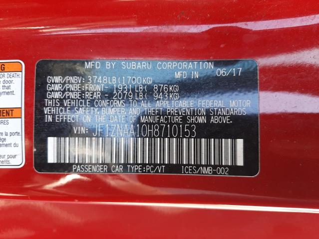 Photo 10 from auction – 2017 TOYOTA 86 BASE with VIN JF1ZNAA10H8710153