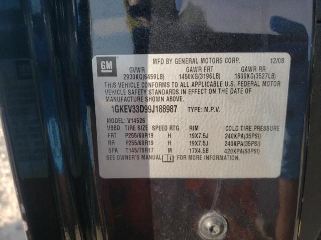 Photo 10 from auction – 2009 GMC ACADIA SLT with VIN 1GKEV33D99J188987