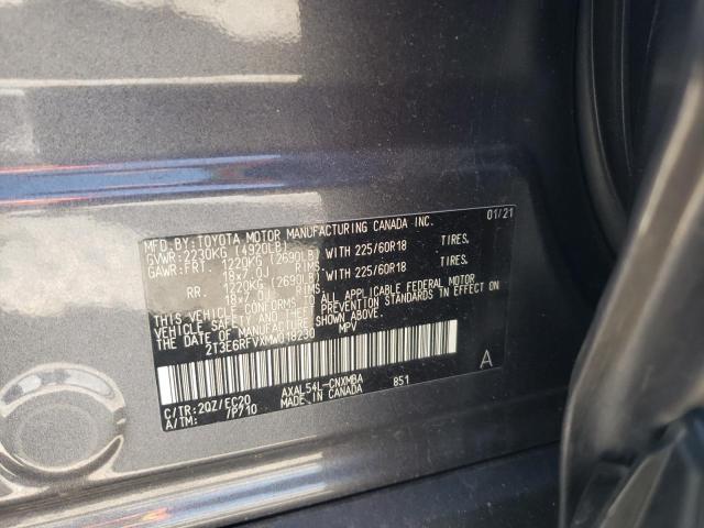 Photo 10 from auction – 2021 TOYOTA RAV4 XSE with VIN 2T3E6RFVXMW018230