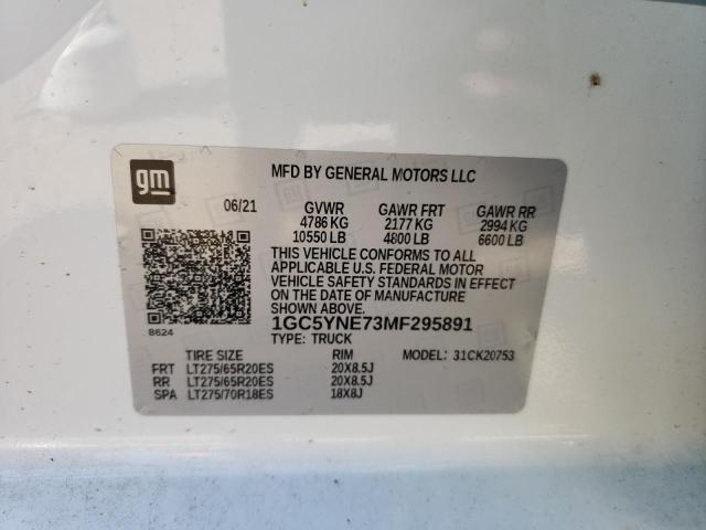 Photo 10 from auction – 2021 CHEVROLET SILVERADO with VIN 1GC5YNE73MF295891