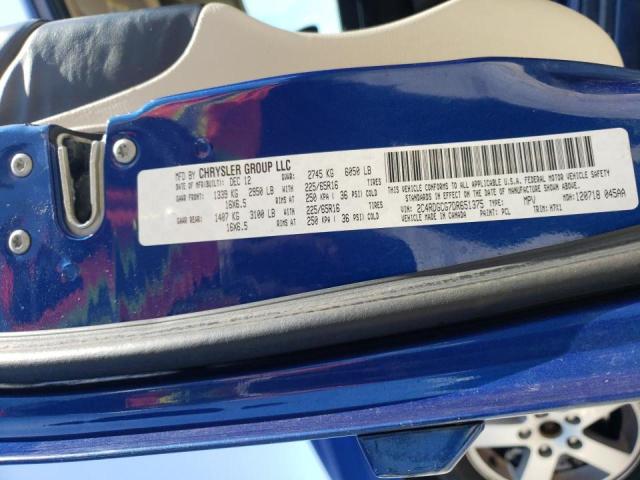 Photo 10 from auction – 2013 DODGE GRAND CARA with VIN 2C4RDGCG7DR651375