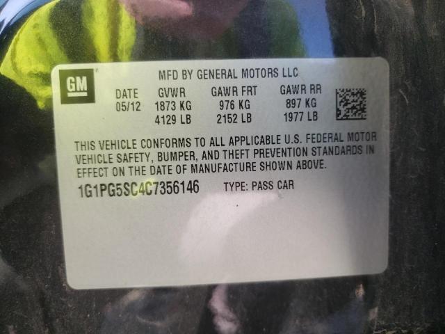 Photo 10 from auction – 2012 CHEVROLET CRUZE with VIN 1G1PG5SC4C7356146