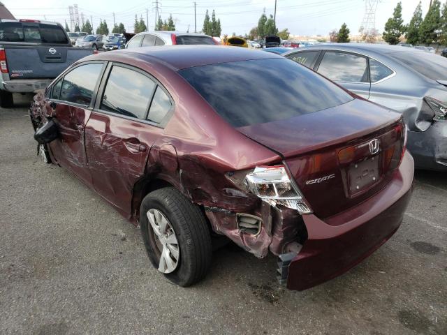 Photo 3 from auction – 2012 HONDA CIVIC LX with VIN 19XFB2F51CE362353
