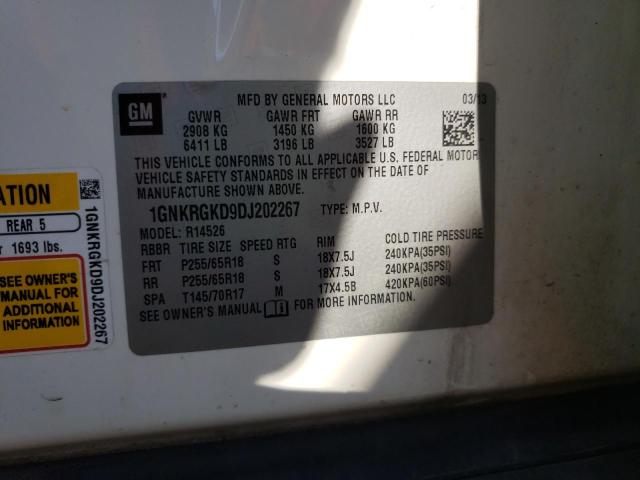 Photo 10 from auction – 2013 CHEVROLET TRAVERSE L with VIN 1GNKRGKD9DJ202267