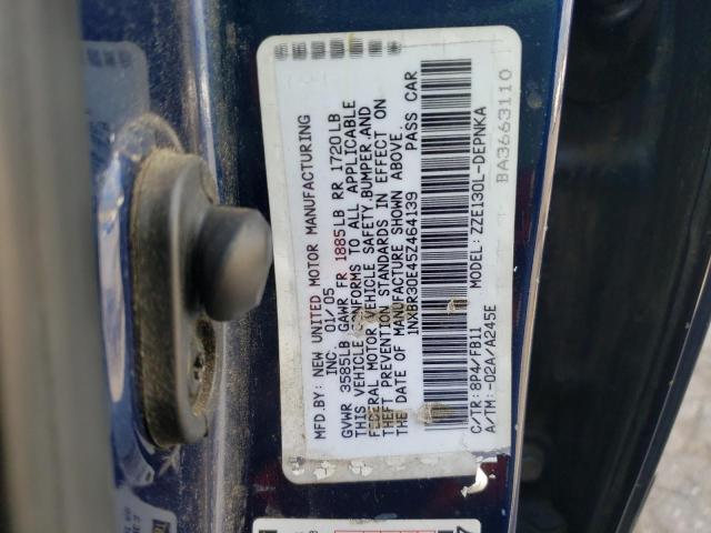 Photo 10 from auction – 2005 TOYOTA COROLLA CE with VIN 1NXBR30E45Z464139