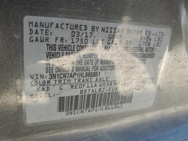 Photo 10 from auction – 2017 NISSAN VERSA S with VIN 3N1CN7AP1HL866861