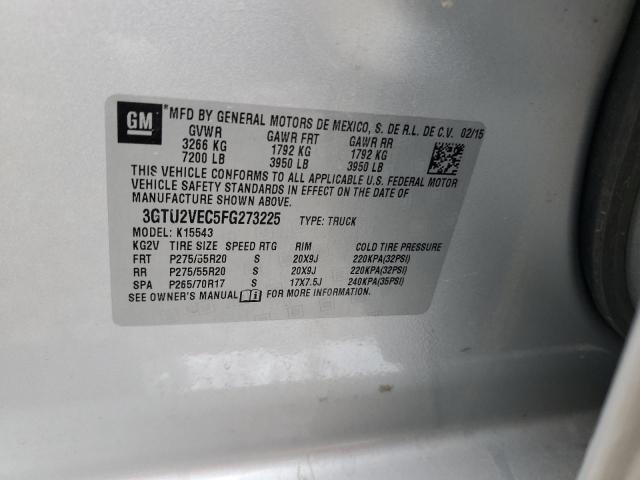 Photo 10 from auction – 2015 GMC SIERRA K15 with VIN 3GTU2VEC5FG273225