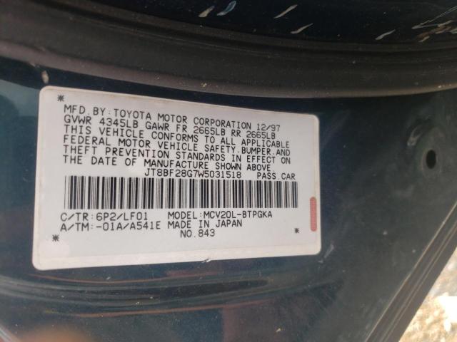 Photo 10 from auction – 1998 LEXUS ES300 with VIN JT8BF28G7W5031518