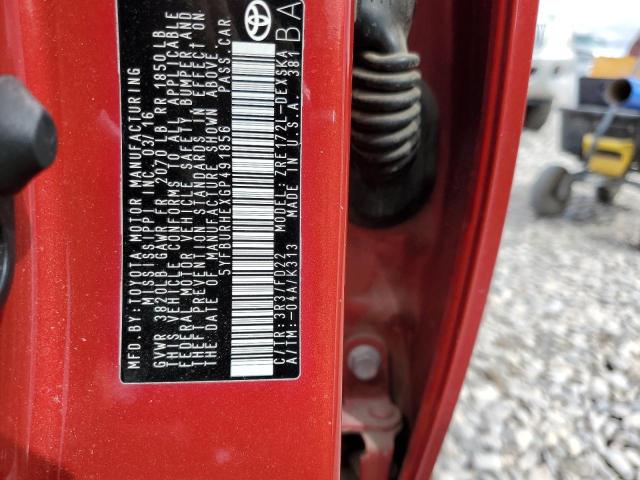 Photo 10 from auction – 2016 TOYOTA COROLLA L with VIN 5YFBURHEXGP491856
