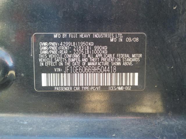Photo 10 from auction – 2009 SUBARU IMPREZA with VIN JF1GE60669H504418