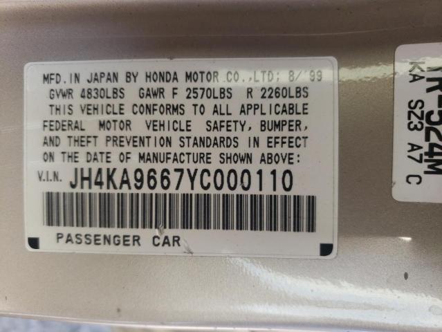 Photo 10 from auction – 2000 ACURA 3.5RL with VIN JH4KA9667YC000110
