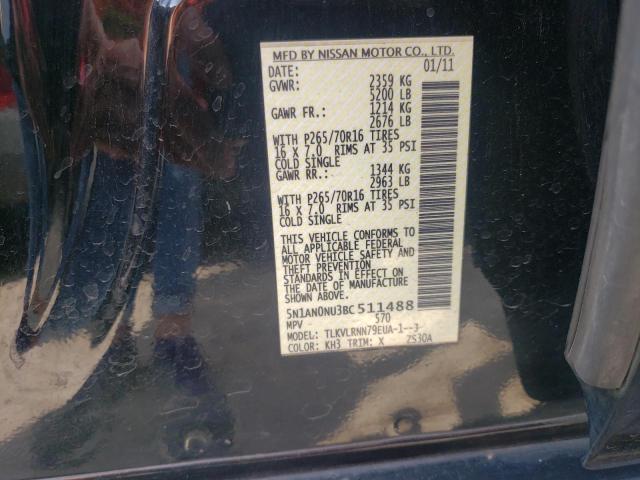 Photo 10 from auction – 2011 NISSAN XTERRA OFF with VIN 5N1AN0NU3BC511488