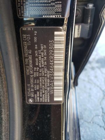 Photo 10 from auction – 2004 BMW 325 I with VIN WBAEV33464KR29303