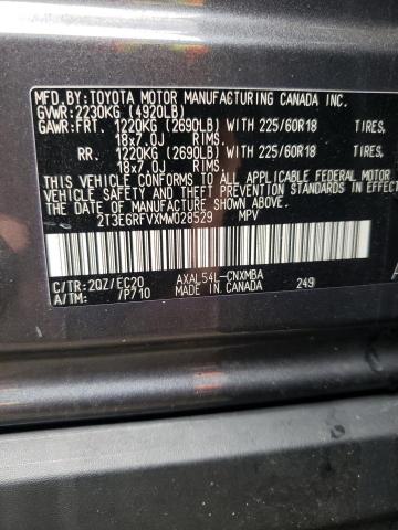 Photo 10 from auction – 2021 TOYOTA RAV4 XSE with VIN 2T3E6RFVXMW028529