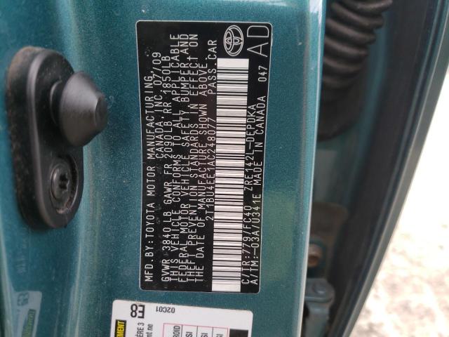 Photo 10 from auction – 2010 TOYOTA COROLLA BA with VIN 2T1BU4EE1AC248077