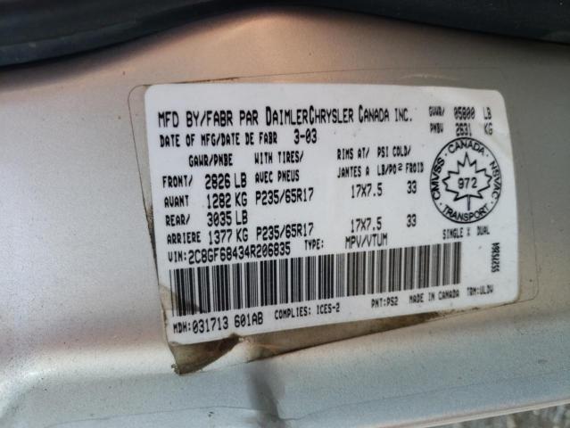 Photo 10 from auction – 2004 CHRYSLER PACIFICA with VIN 2C8GF68434R206835