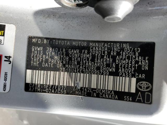 Photo 10 from auction – 2013 TOYOTA COROLLA BA with VIN 2T1BU4EE1DC095799