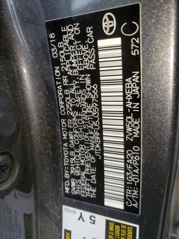 Photo 10 from auction – 2018 TOYOTA PRIUS with VIN JTDKBRFU5J3597566