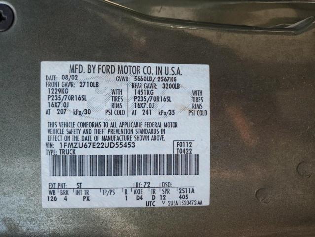 Photo 10 from auction – 2002 FORD EXPLORER S with VIN 1FMZU67E22UD55453