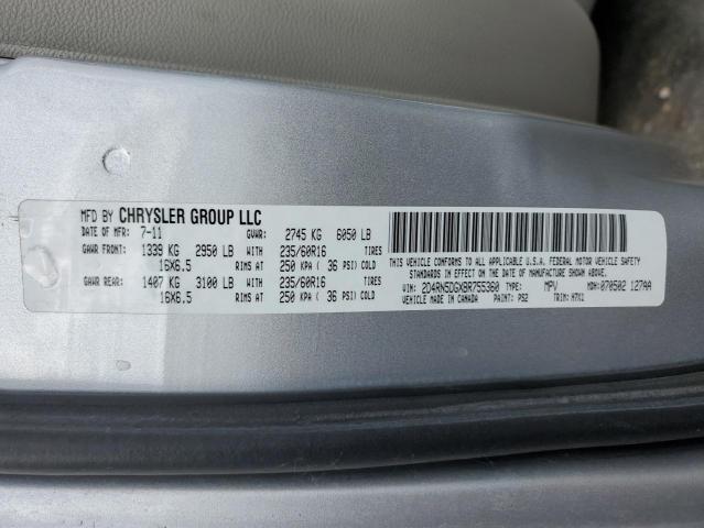 Photo 10 from auction – 2011 DODGE GRAND CARA with VIN 2D4RN5DGXBR755360