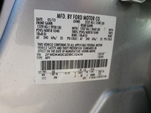 Photo 10 from auction – 2013 FORD EDGE SE with VIN 2FMDK4GC2DBC32439