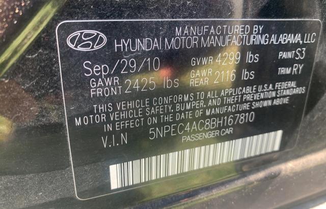 Photo 10 from auction – 2011 HYUNDAI SONATA SE with VIN 5NPEC4AC8BH167810