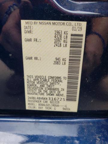 Photo 10 from auction – 2019 NISSAN ALTIMA S with VIN 1N4BL4BV6KN316725