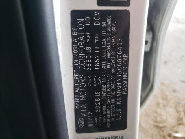 Photo 10 from auction – 2012 KIA RIO LX with VIN KNADM4A33C6076493
