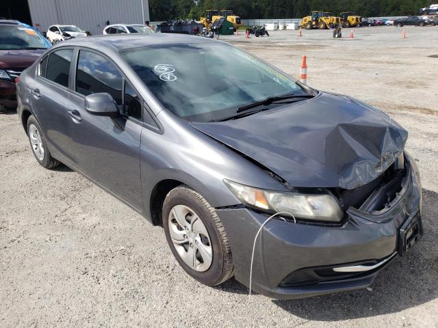 HONDA CIVIC LX 2013 with VIN 19XFB2F57DE250450 - Photo from auction
