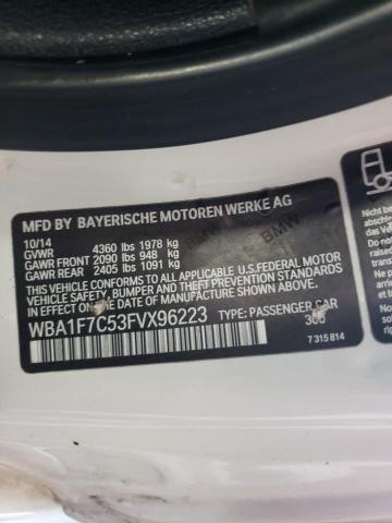 Photo 10 from auction – 2015 BMW 228 XI with VIN WBA1F7C53FVX96223