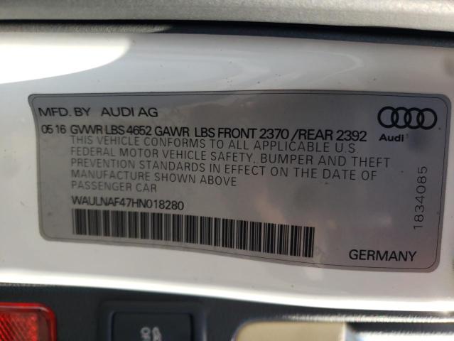 Photo 10 from auction – 2017 AUDI A4 PREMIUM with VIN WAULNAF47HN018280