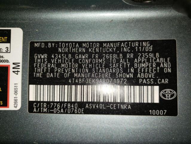 Photo 10 from auction – 2010 TOYOTA CAMRY BASE with VIN 4T4BF3EK9AR071972