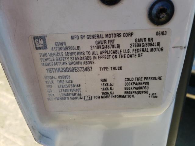 Photo 10 from auction – 2003 GMC SIERRA K25 with VIN 1GTHK29G93E373487