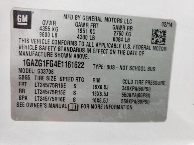 Photo 10 from auction – 2014 CHEVROLET EXPRESS G3 with VIN 1GAZG1FG4E1161622