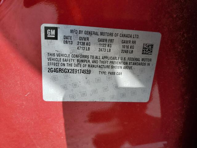 Photo 10 from auction – 2014 BUICK REGAL PREM with VIN 2G4GR5GX2E9174939